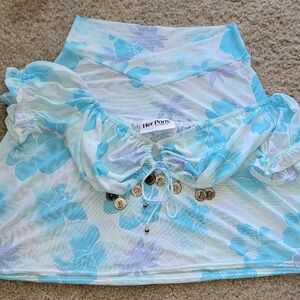 Blue Floral Women's Skirt